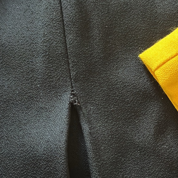 1980s 80s 90s Vintage 14 Chic Costume Jacket Dress Black & Yellow US 8 Medium - Picture 8 of 9